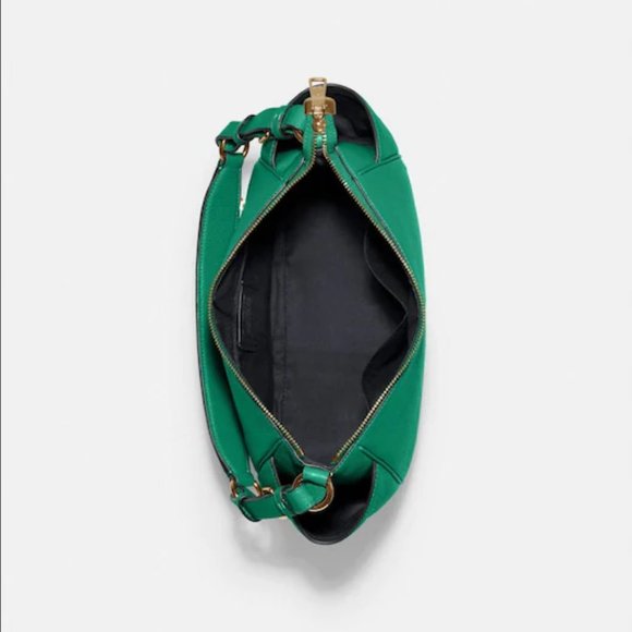 Coach Vibrant Green Shoulder Bag with Gold Details - Picture 3 of 6